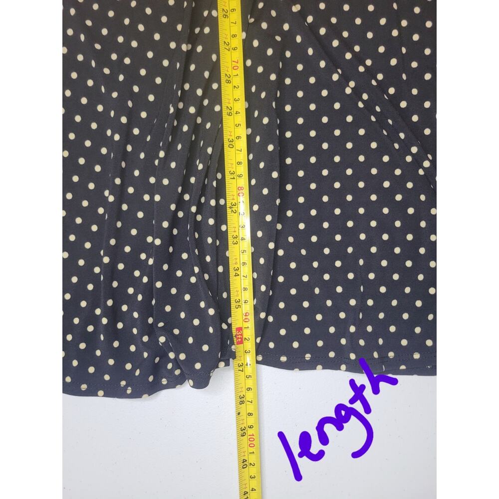 Womens Retro Polka Dot Stretchy Halter Neck Dress Size 14 Vintage 90s Y2K Sleek - Picture 11 of 11